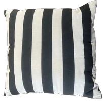 Cojín Rayas Negro y Blanco · Salas & lounge PR